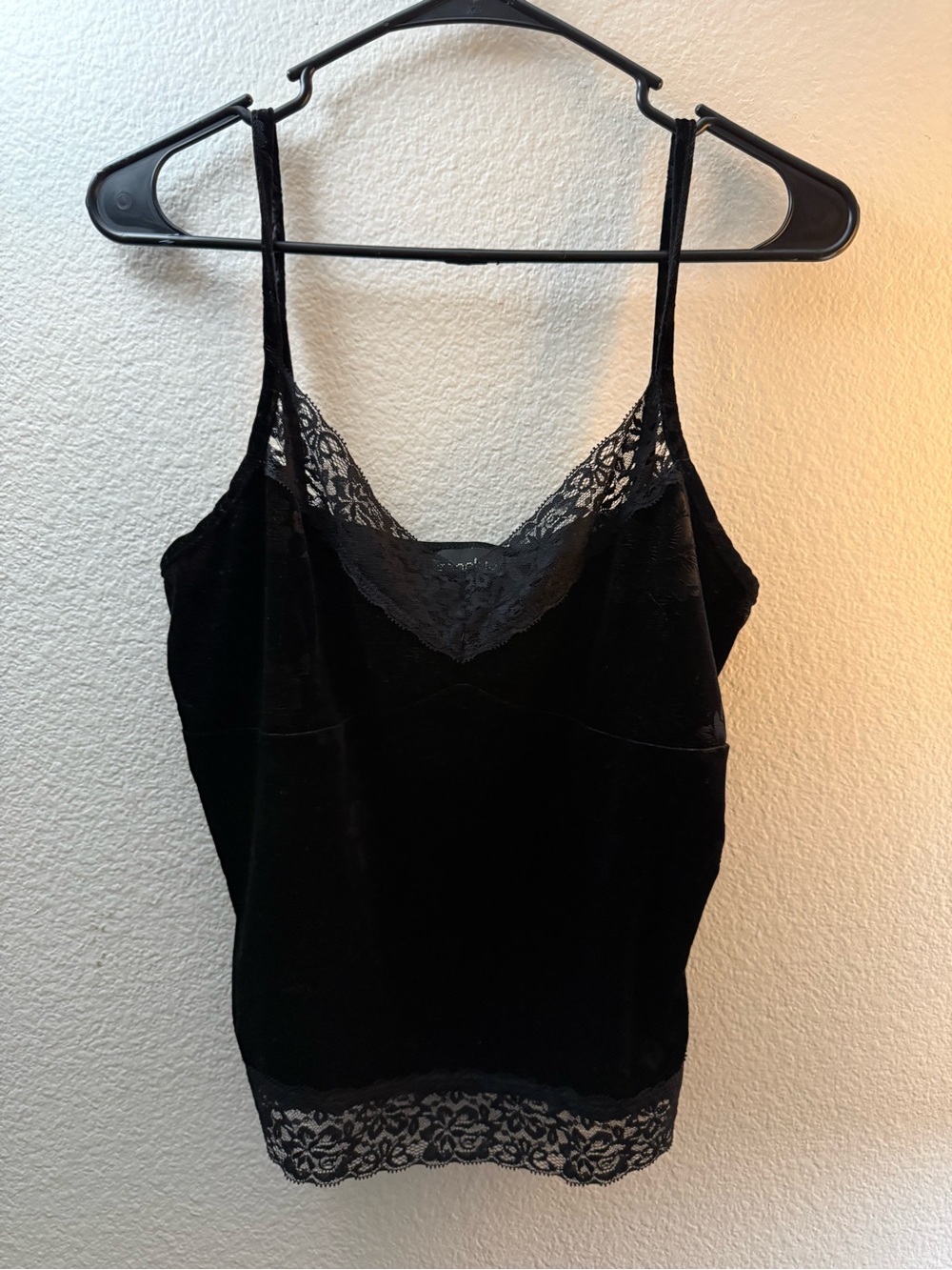 Zenobia Black Logo Trim Slip Top